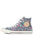 The Chuck Taylor All Star Floral Print Hi Sneaker in Dark Denim