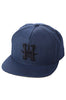 The HUF x Snoop 420 Snapback Hat in Navy Heather